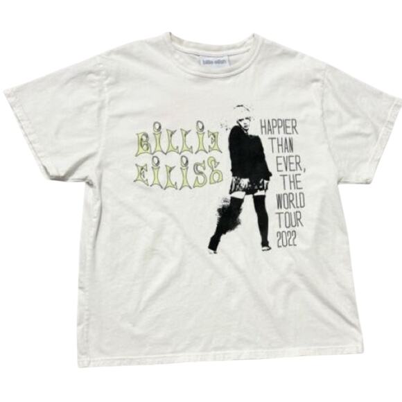 Billie Eilish Happier Than Ever The World Tour T-shirt, Size Medium - Picture 1 of 4
